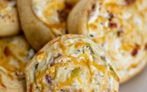 Bacon, Cheddar and Jalapeno Pinwheels
